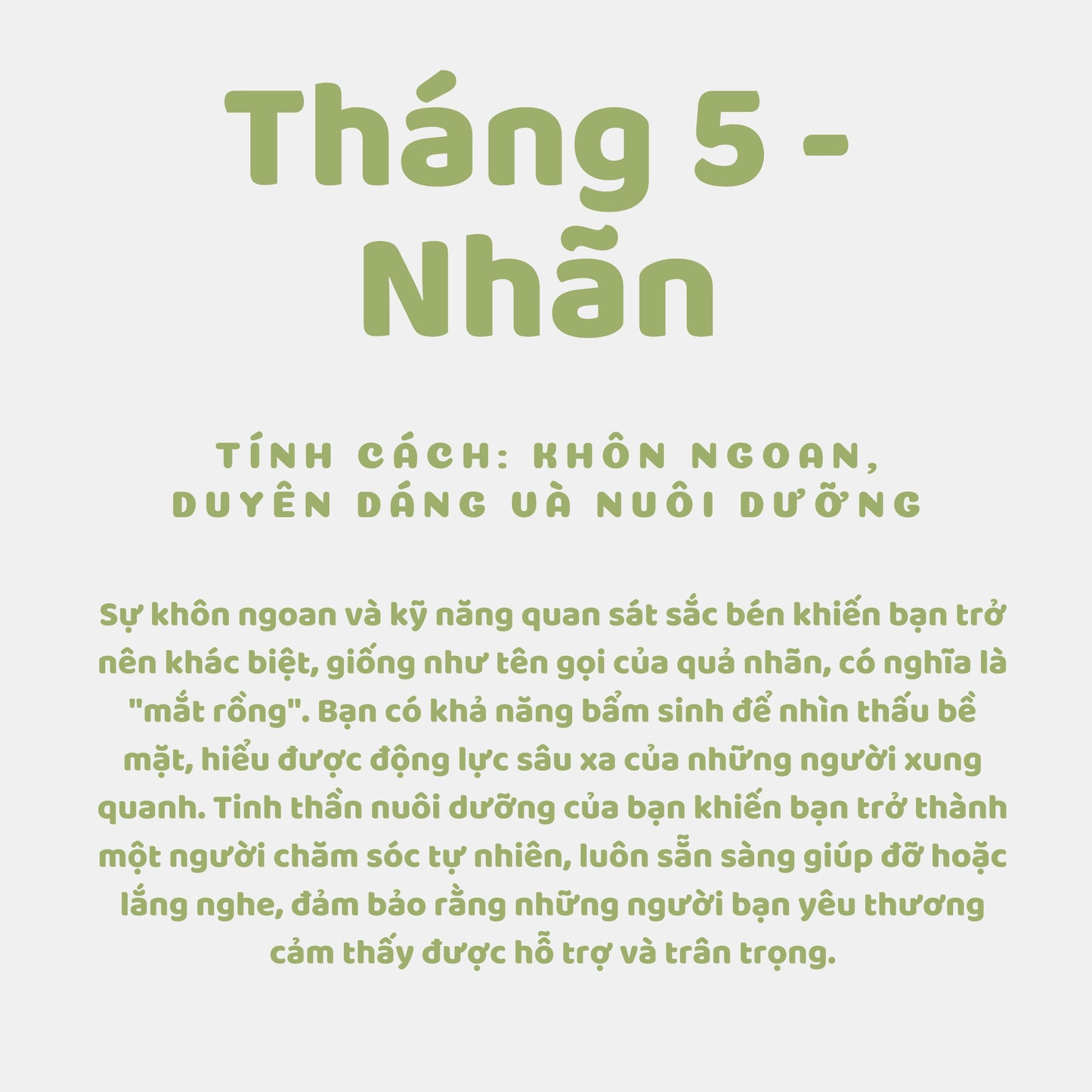 May Longan- Tháng 5 Nhãn