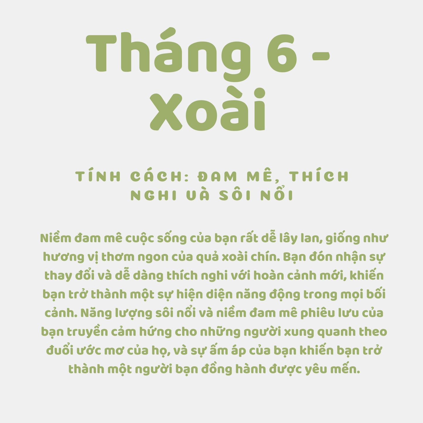 June Mango- Tháng 6 Xoài