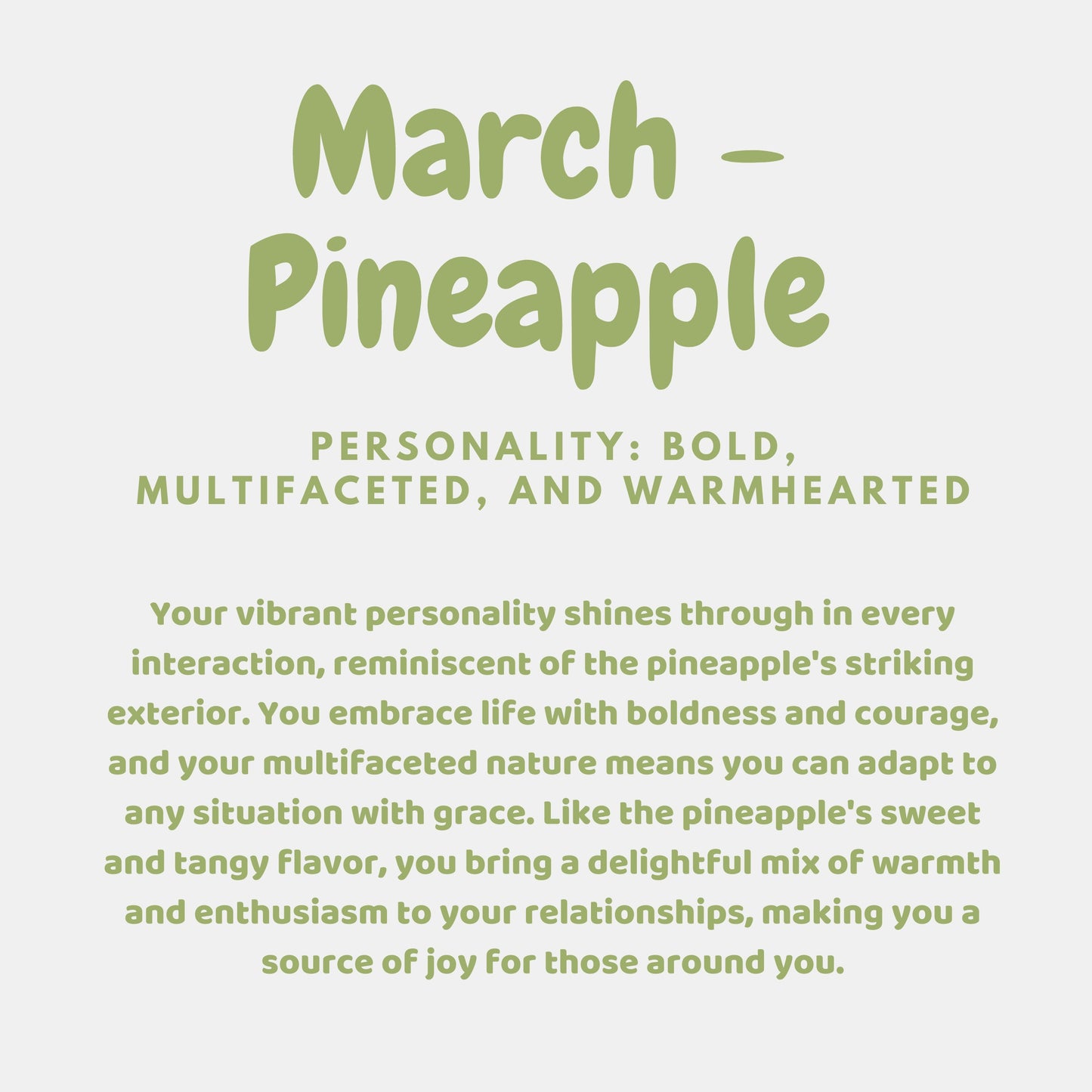 March Pineapple - Tháng 3 Dứa