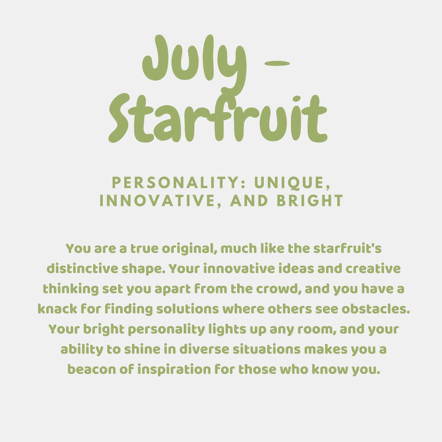 July Starfruit- Tháng 7 Khế